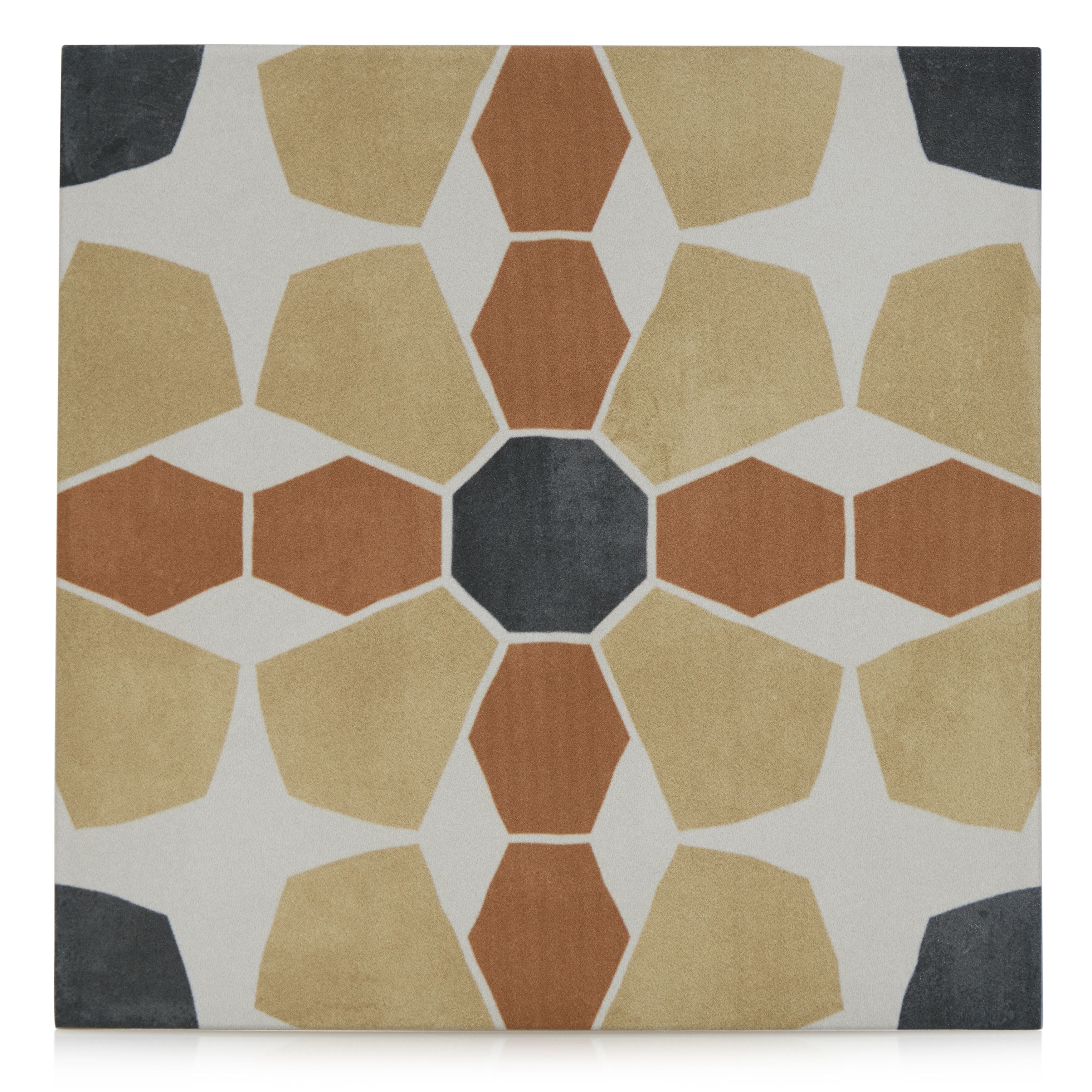 9x9 Festival Warm porcelain tile - Industry Tile